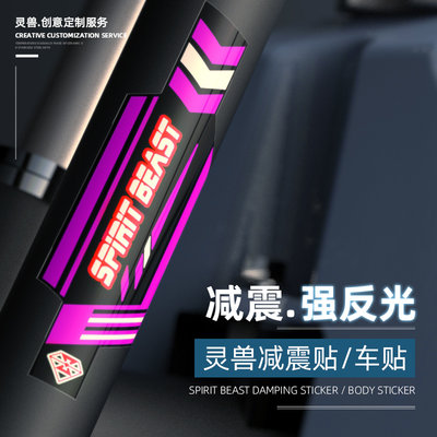 減震貼改裝電動摩托車通用前避震反光貼適用SUZUKI鈴木GSX250R警示貼紙