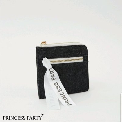 Princess Party 公主派對 。牛仔緞帶零錢卡片夾【RB狗頭包旗下包款】