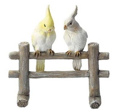 日本進口 鸚鵡小鳥鳥類情侶夫妻鳥樹枝樹上動物寵物送禮禮物擺件桌上櫥窗咖啡廳裝飾品 5720c