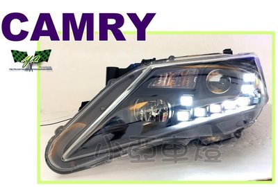 小亞車燈改裝＊最優惠下殺 全新 CAMRY 12 13 14 年 7代 黑框 U型 LED R8 魚眼大燈