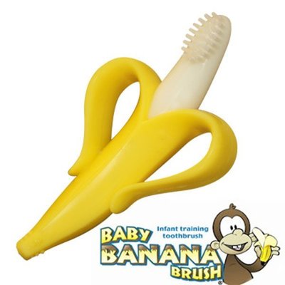 ☆圓仔家電精品☆美國Baby Banana心型香蕉造型軟性學習牙刷 (粉)現貨