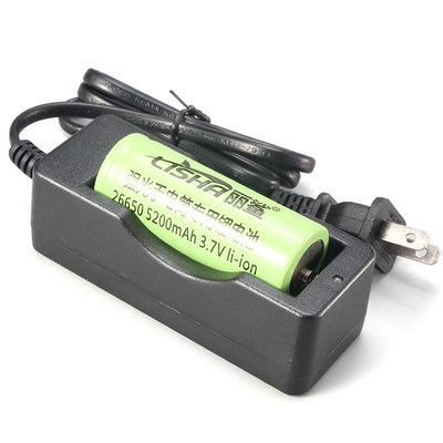 電池充電器強光手電18650單槽鋰電池充電器3.7v快速充滿自停頭戴式頭燈26650