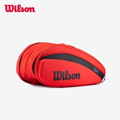 【熱賣精選】Wilson威爾勝大容量多功能網球斜挎背包12支裝雙肩背包FedererDNA
