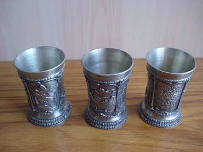 德國SKS ZINN 95% Germany古董錫杯，共3個，錫杯品相超優，保存完美，值得珍藏【A181】