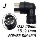 [百威電子] DC接頭 J頭 POWER DIN 4PIN (外徑 10mm 內徑 9.1mm) 變壓器轉接頭 防呆