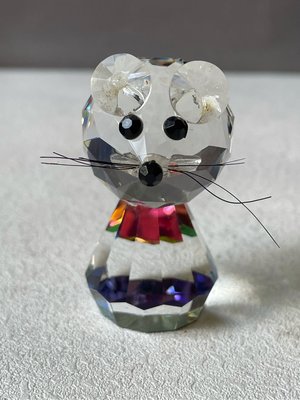 現貨 水晶琉璃擺件 小老鼠 生肖擺件 送禮 居家風水擺件 工藝品藝術品0615