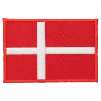 【A-ONE】丹麥 Flag Patch肩章 電繡識別章 電繡立體繡貼 裝飾貼 布藝背包貼 熨燙貼章 布藝布標貼紙 帶團