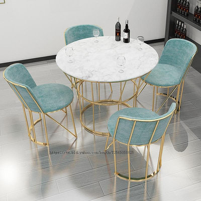 北歐新款網紅椅子北歐網紅大理石餐桌圓形輕奢餐桌椅組合現代簡約小戶型飯桌家用