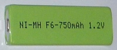 #2,工包 口香糖 鎳氫 充電電池 750mAh 1.2V F6,請留意尺寸 長度4.8公分,不要買錯