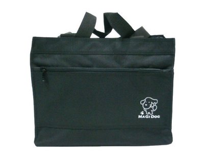 【IMAGEDUCK】M7290-(MAGIDOG) 補習袋,A4資料袋,手提袋(黑) 台灣工廠