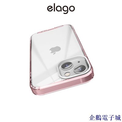 企鵝電子城[elago] Hybrid 粉紅色透明手機保護殼 (適用 iPhone 13 Mini / iPhone 13)