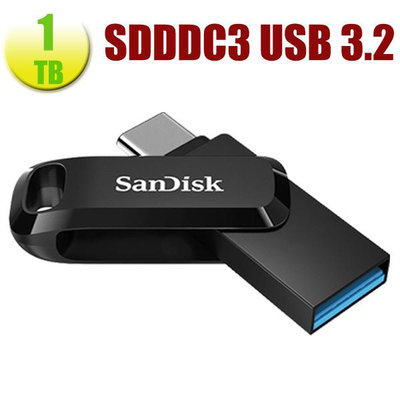 SanDisk 1TB 1T黑Ultra GO TYPE-C【SDDDC3-1T00】OTG 400MB/s USB 3.2 雙用隨身碟