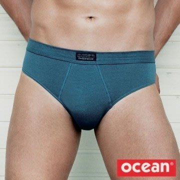 【西班牙 OCEAN】*(5399a)男性 素色中低腰三角褲(S/M) 不開擋白