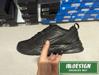 南🔥2023 9月 NIKE AIR MONARCH IV 訓練 老爹鞋 皮革 增高 男女款 全黑 415445-001