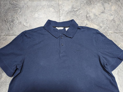 Calvin Klein CK 深藍色短袖彈性Polo衫