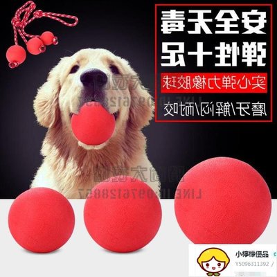 寵物玩具狗狗訓練耐咬橡膠球帶繩實心彈力球磨牙玩具球