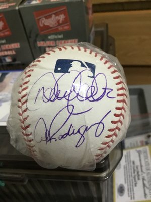 Derek Jeter/Alex Rodriguez 雙簽名棒球(MLB專用球)XMI認證