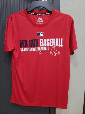 MLB Majestic美國大聯盟 球員版快速排汗短袖T恤 紅襪