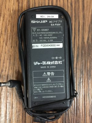 Sharp 充電器/充電器/適配器/變壓器/ADAPTER 19V/3.16A
