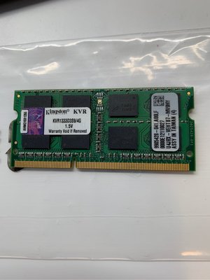 筆記型 記憶體 金士頓Kingston KVR1333D3S9/DDR3 1333 4GB /雙面/筆記型 記憶體