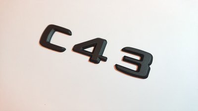 圓夢工廠 Benz 賓士 C W203 C32 C36 C43 C55 C30 後車箱 尾門 消光黑 字貼 字標 車標