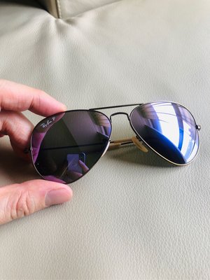 [品味人生2]保證正品 RAY BAN   經典 紫色鏡片  反光  飛行員 太陽眼鏡