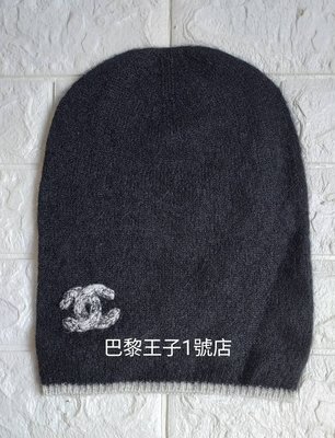 【巴黎王子1號店】《CHANEL》香奈兒 AA9421經典雙C Logo 黑色 喀什米爾羊毛帽 ~預購