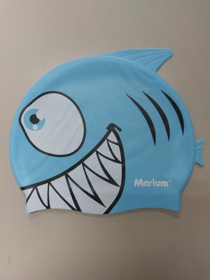 marium兒童鯊魚矽膠泳帽