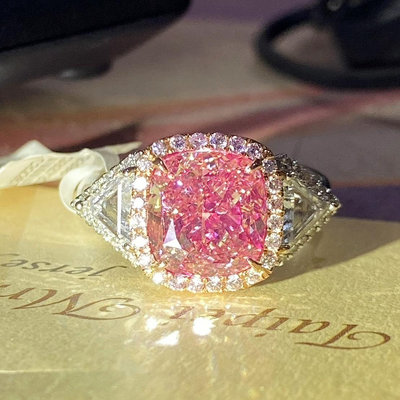 【台北周先生】 天然Fancy Pink粉紅色鑽石 5.01克拉 乾淨VS1璀璨耀眼 18K白金鑽戒 真金真鑽 送EGL證書
