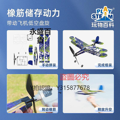 飛機玩具 玩物百科 橡皮筋動力飛機模型拼裝泡沫航天航空飛機玩具 仿真擺件