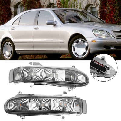 Benz S W220 CL W215 1999-2003 Gray 灰色雙側照後鏡 LED 方向燈-極限超快感