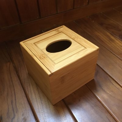 ￼竹製方型面紙盒 (可客製化刻字)