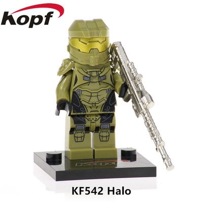 【積木班長】KF542 HALO 菁英戰士 墨綠色 最後一戰 槍戰 軍事 人偶 袋裝/相容 樂高 LEGO 積木