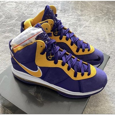 【正品】耐克Nike LeBron 8 "Lakers"紫金 湖人 詹姆斯 8 籃球  DC8380-500慢跑鞋