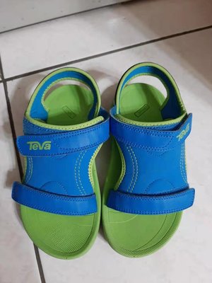 TEVA 兒童涼鞋 Psyclone  魔鬼氈 雙調節  機能運動涼鞋 藍x綠  兒童19cm