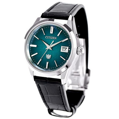 CITIZEN AQ4100-22W 星辰錶 37.5mm 全球限量3000 光動能 藍寶石鏡面 鈦金屬錶殼 鱷魚皮錶帶 日本製 男錶女錶