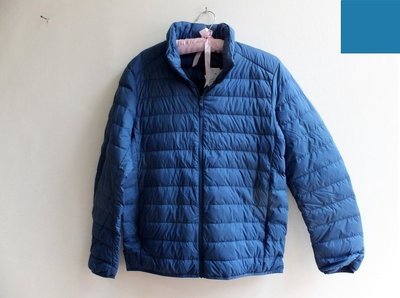 日本品牌 Uniqlo 特級極輕羽絨 立領 羽絨衣/ 羽絨外套 (男)- 藍色-M- 新-原價2490