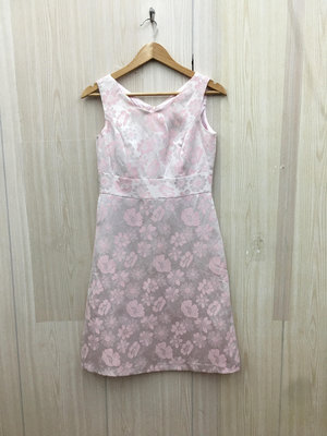 【愛莎＆嵐】RED HOUSE 女 粉色花卉造型無袖洋裝/36 (全新) 11305 07