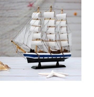 【熱賣精選】50cm多帆船 原木手工船 地中海風船 地中海風家飾 船擺件 送禮佳品