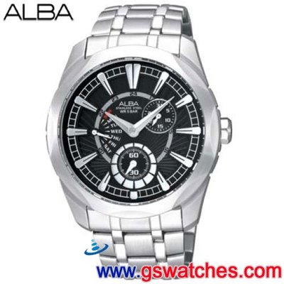 【金響鐘錶】全新ALBA AQ7045X,公司貨,保固1年,時尚男錶,星期逆跳,日期顯示,VD87-X005D