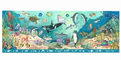 美國瑪莉莎 Melissa & Doug 大型地板拼圖 - 找找看海底動物48 片