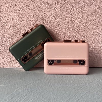 熱銷 全新私家定制80年代復古粉色玫瑰金TAPE卡帶磁帶機隨身聽walkman