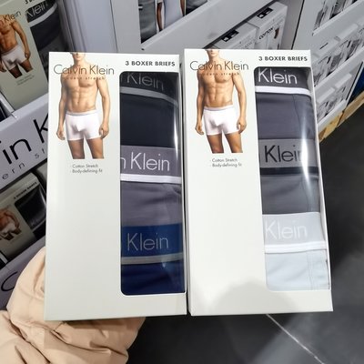 【熱賣精選】COSTCO Calvin Klein男士CK內褲四角平角褲純色3條裝美碼正品包郵