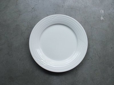 ~佐和陶瓷餐具~【82F010HW-10 10吋優雅橫紋平盤】/ 開店 菜盤 肉盤 蛋糕盤 /
