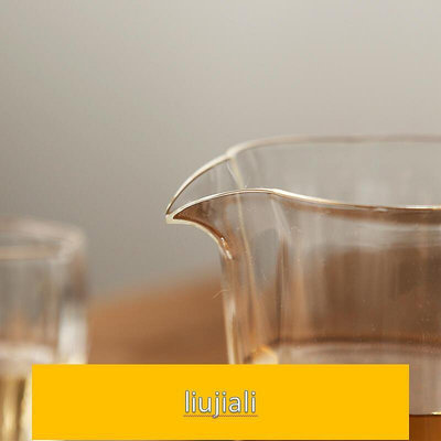 【精品】玻璃六角公道杯日式水晶公杯茶漏套裝耐熱日本茶海分茶器透明茶具