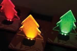 聖誕樹LED卡片燈有四種顏色可選(紅藍綠黃)