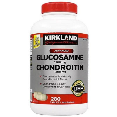 美商好市多Kirkland 科克蘭Glucosamine葡萄糖胺Chondroitin軟骨素 280粒 鈣片關節寶強效