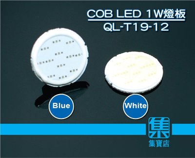 QL-T19-12【白光/藍光1W】COB LED DC12V 汽機車改裝燈板 led燈珠板 補光燈 【1片價】植物燈