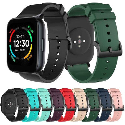 【熱賣精選】Realme Techlife 手錶 S100 錶帶 SmartWatch 手鍊運動腕帶的 20mm 矽膠錶帶
