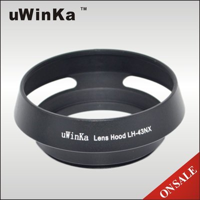 我愛買#uWinka彷徠卡遮光罩斜口遮光罩43mm螺紋遮光罩Samsung NX 30mm 1:2 20mm 1:2.8